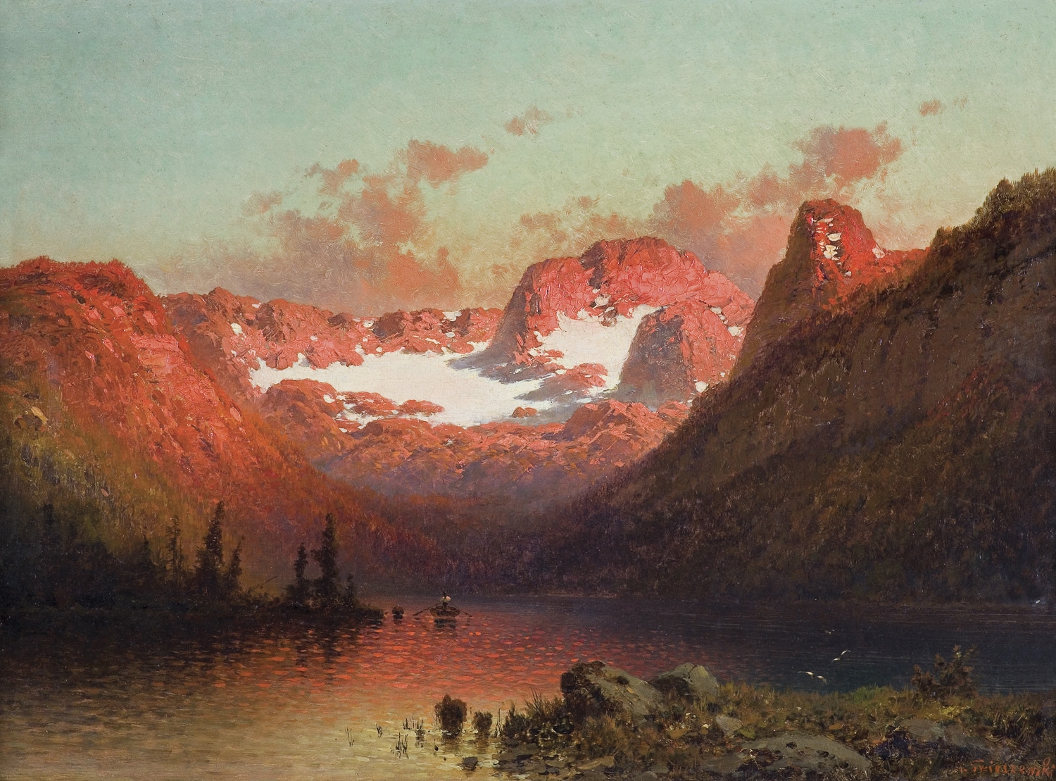 Artwork by Aleksander Piotr Swieszewski, ZACHÓD SŁOŃCA, Made of oil, board