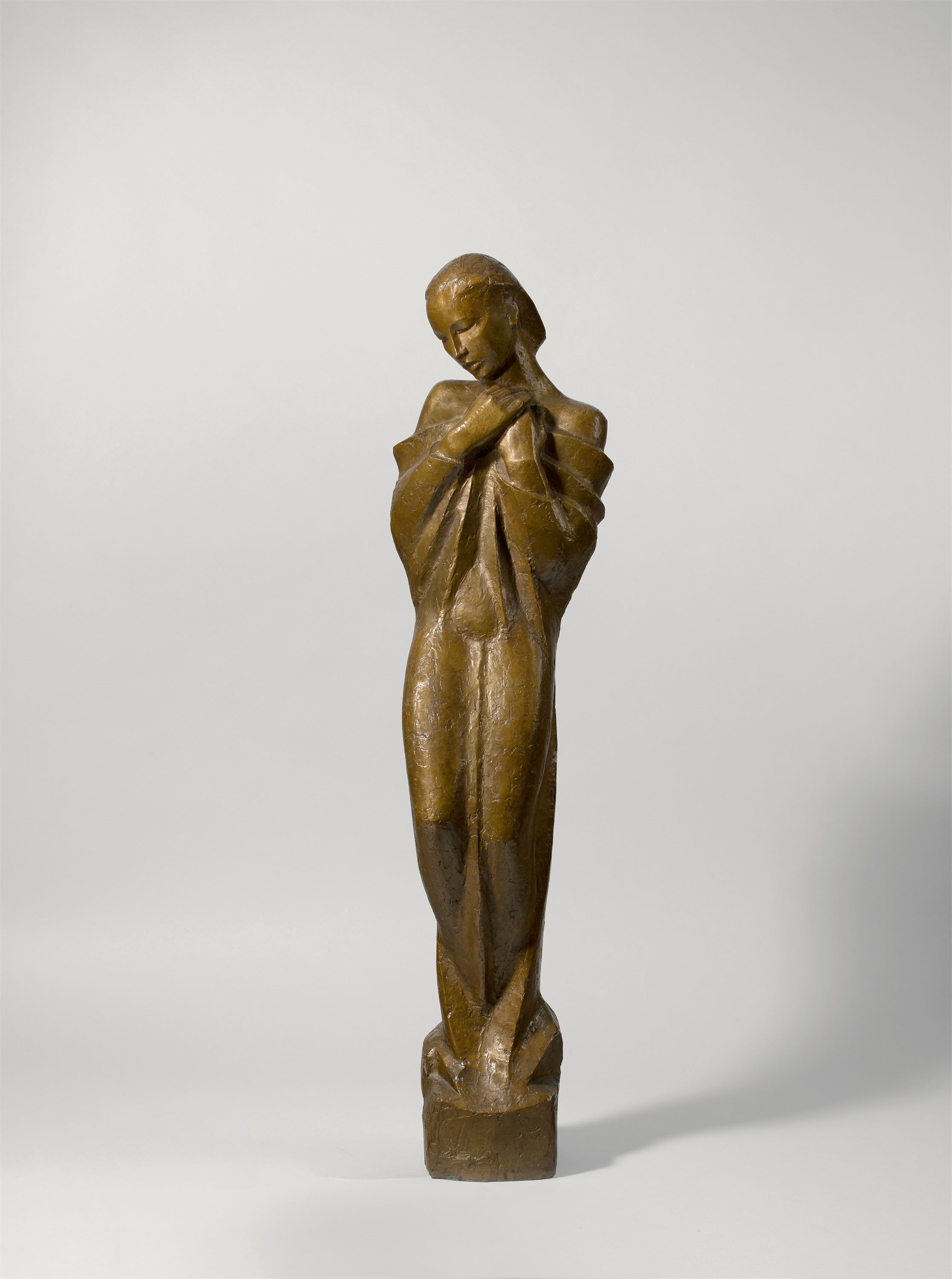Artwork by Georg Kolbe, Adagio, Made of Bronze with golden brown patina