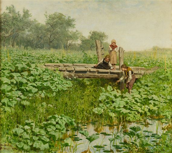 Barn som Fisker by Otto Sinding, 1879