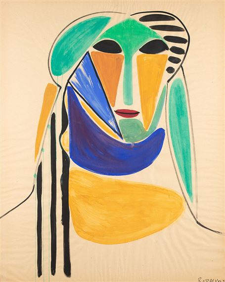 POSTAĆ W MASCE by Roman Opalka, 1958