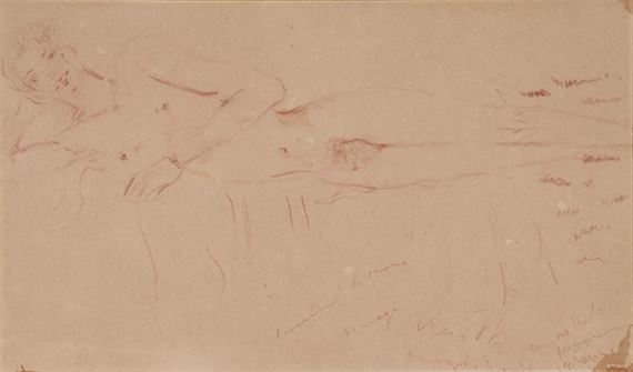 NUDO DISTESO by Filippo de Pisis, 1950