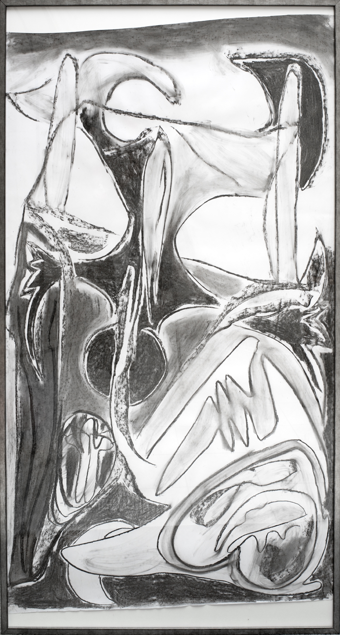 Artwork by Matyáš Maláč, Bez názvu 1, Made of charcoal on paper