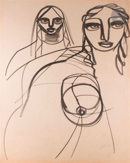 Étude de dessin by Roman Opalka, 1953
