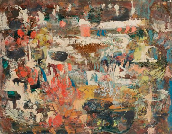 Les fleurs nous regardent by Endre Rozsda, 1960