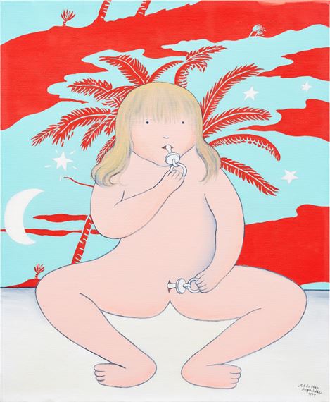 Flicka med Nappar by Marie-Louise Ekman, 1974