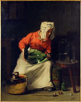 WOMAN MAKING PICKLES - P. Apers