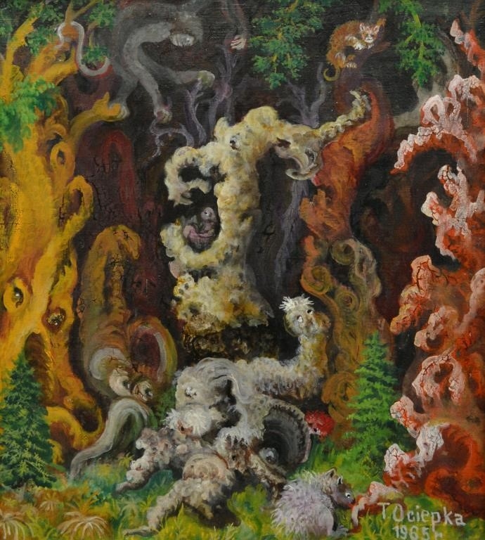 Artwork by Teofil Ociepka, Haunted Forest, Made of oil on canvas