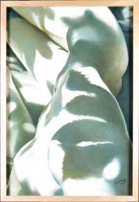 Artwork by Michel Leclercq, Amazonite, Made of Pastel