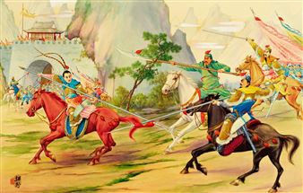 Three Brothers Fight Lv Bu - Ni Gengye