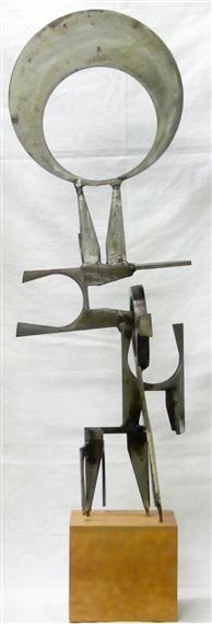 BRUTALIST MIXED METAL SCULPTURE - Peter Calaboyias