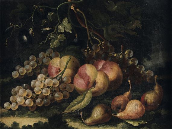 Two works: Natura morta con frutta by Francesco Malagoli