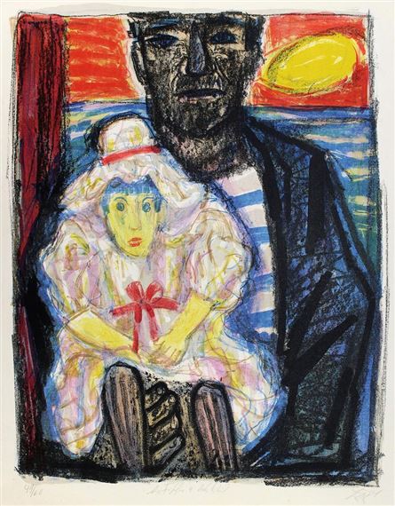 Der Fischer und das Kind by Otto Dix, 1961