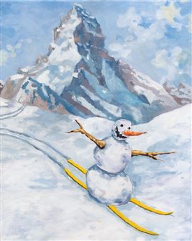 Jan Kiefer: Skiing Snowman - Swiss Institute