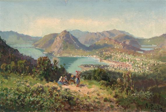 Lugano, von Cureggia aus gesehen by Ambrogio Preda