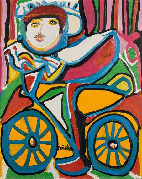 Un cycliste – by Chaibia Tallal, 1974