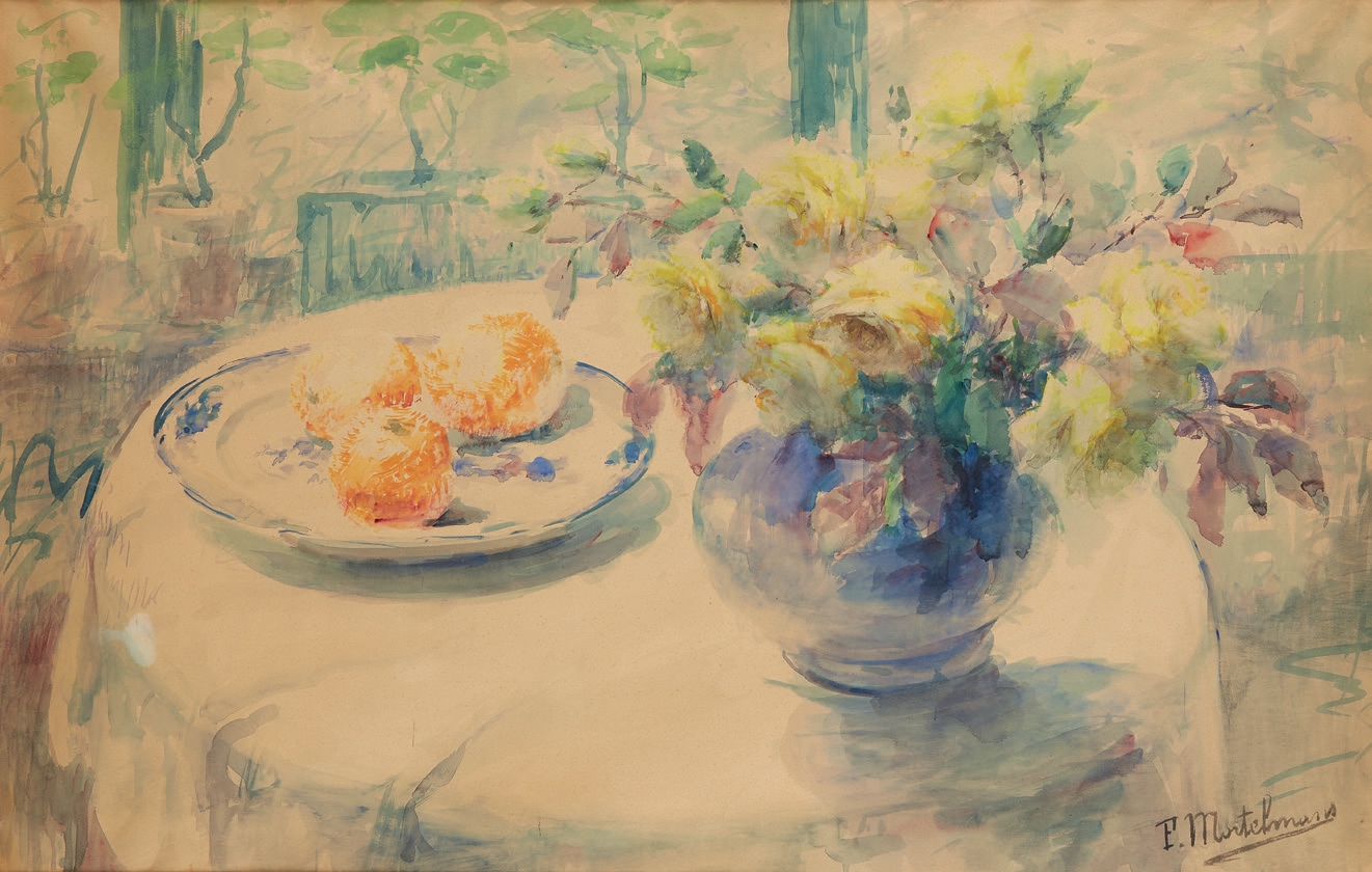 Frans Mortelmans | Large depicting a still life with flowers. | MutualArt