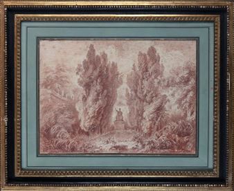 Scène galante dans un parc - French School, 18th Century