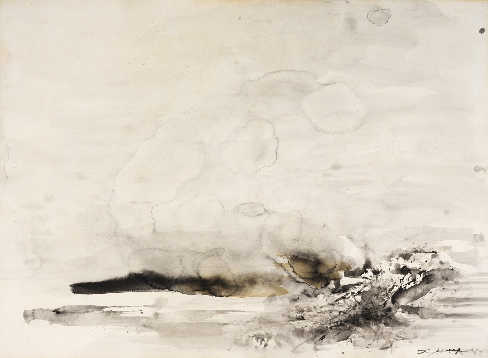 Lithographie Zao Wou-Ki - Sans Titre (112) - 28x38cm - Édition Limitée à 150 - Avec Certificat