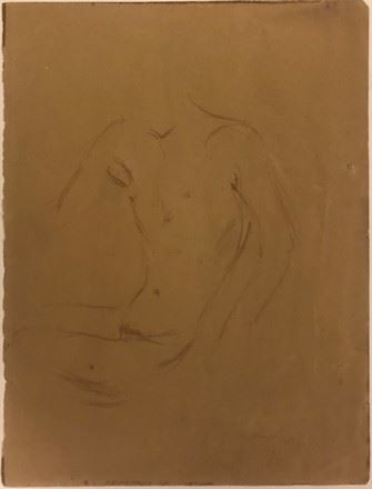 NUDO SEDUTO by Filippo de Pisis