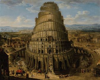 THE TOWER OF BABEL - Flemish School, 17th Century