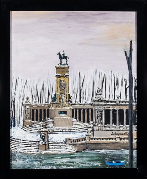 Monumento a Alfonso XII con nieve by Fernando Delapuente, 1963