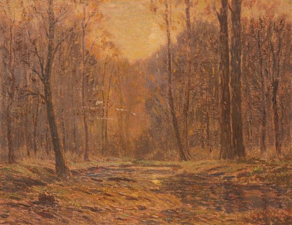 Forest Sundown by Leonard Ochtman