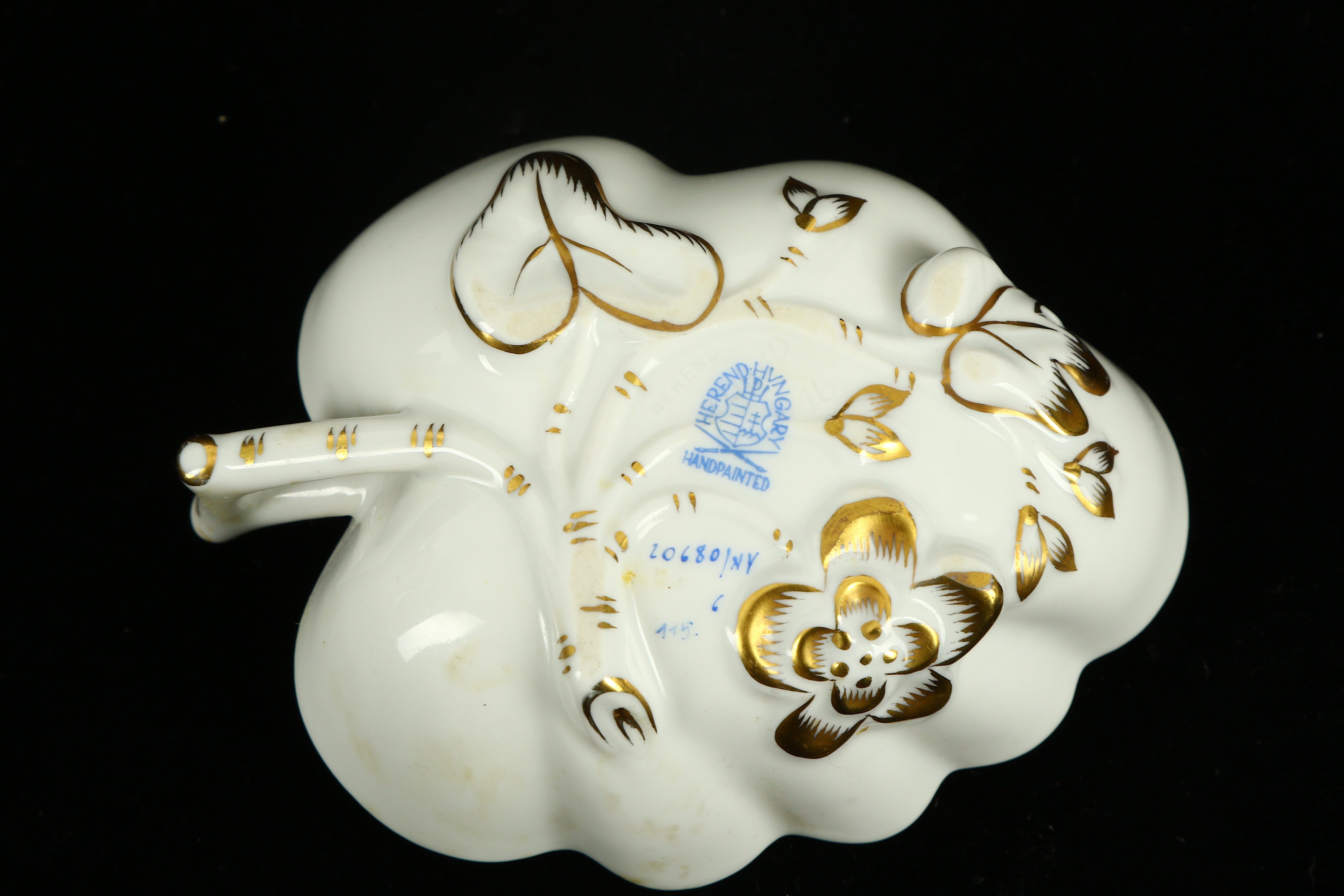 Herend Porcelain Factory Two Works A Herend porcelain miniature