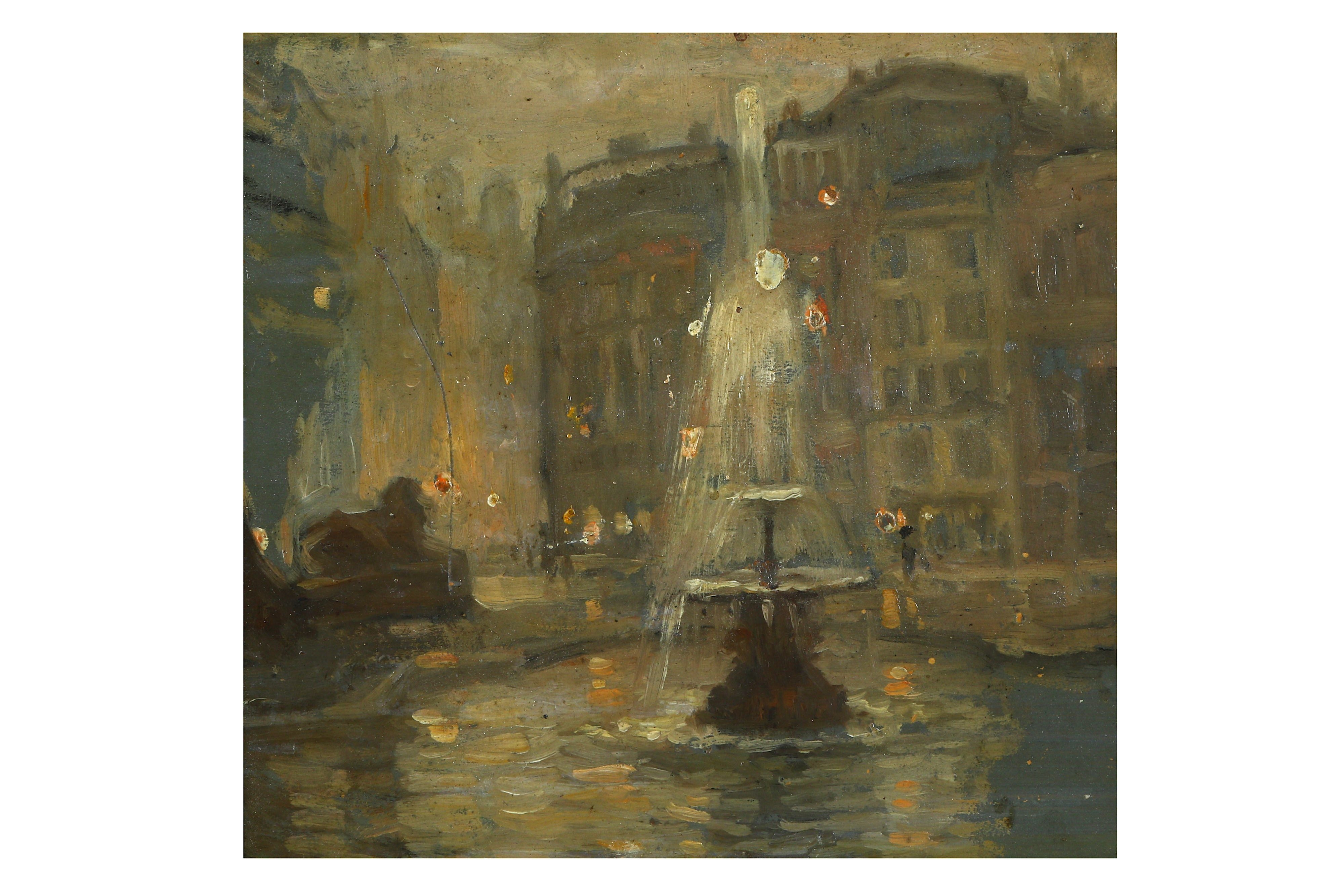 Artwork by Emily Court, Trafalgar square, Made of Oil on board