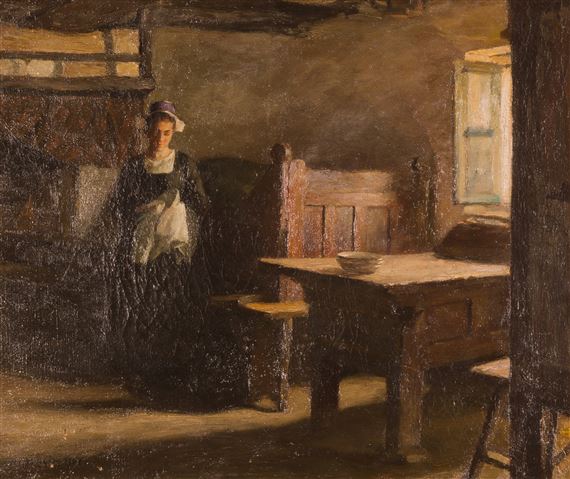 At the Hearth by Maurice Grün, 1902
