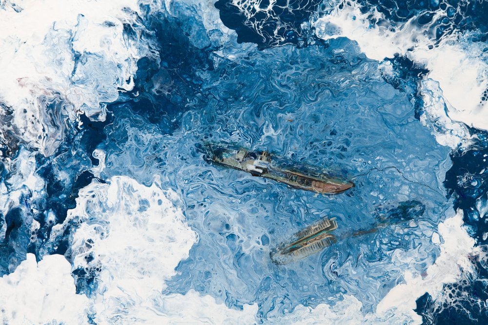 Artwork by Marzena Bis, Underwater, Made of acrylic on canvas