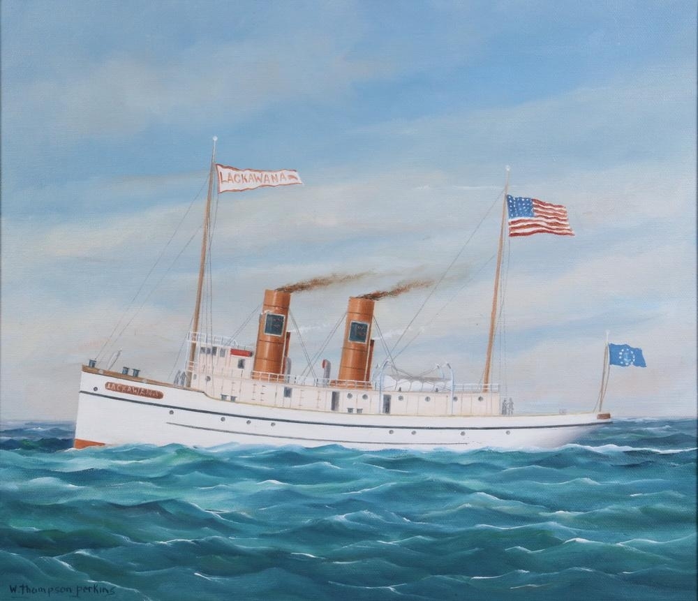 Wendell Thompson Perkins Portrait of the Coastal Steamer Tug Boat