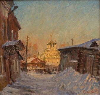 View of St. Nicholas Naval Cathedral in Saint Petersburg - Pavel Zelenetsky