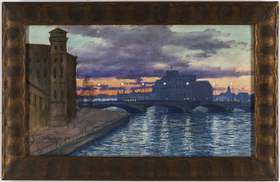 Aftonsol öfver Mälaren by Hjalmar Falk, 1916