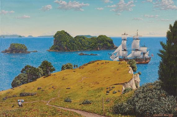 Motueka Island from the Track to Cathedral Cove by George Baloghy, 2001