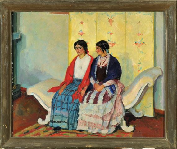 Emil Rudolf Weiss | Interieur mit zwei Frauen (1910) | MutualArt