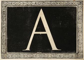 Twelve works: ALFABETO MAIUSCOLO ANTICO IN CAMPO NERO - Giovanni Francesco Cresci