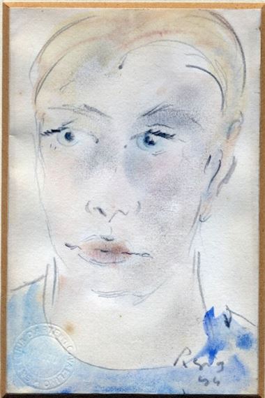 VOLTO DI RAGAZZO by Filippo de Pisis, 1944