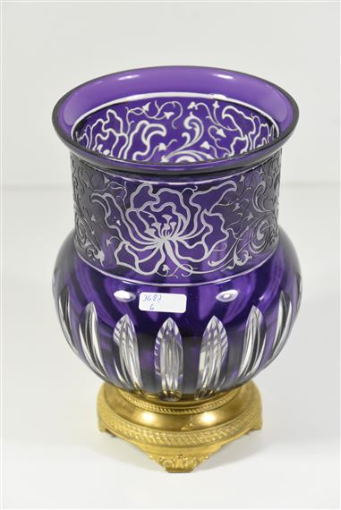 Vase en cristal by Val Saint Lambert, Art Nouveau School, circa 1900