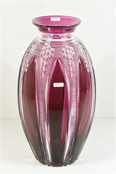 Vase couleur mauve by Val Saint Lambert, Joseph Simon