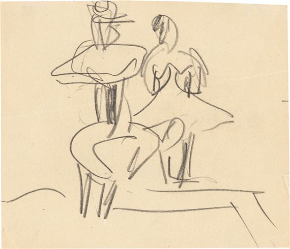 3 Akrobaten by Ernst Ludwig Kirchner, circa 1910-1911