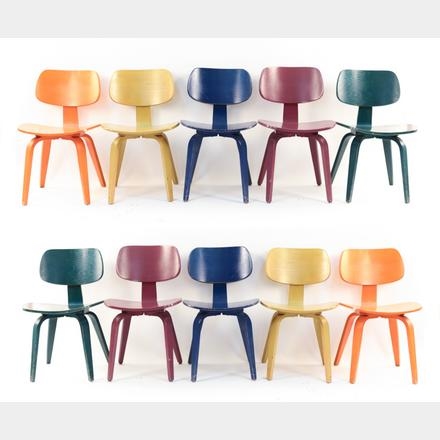 Untitled (MULTICOLOR THONET CHAIRS) by Michael Thonet