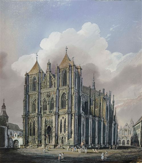 Der Regensburger Dom by German School, 18th Century, 1855