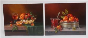 2 Fruit Still Life - Tibor Filkorn