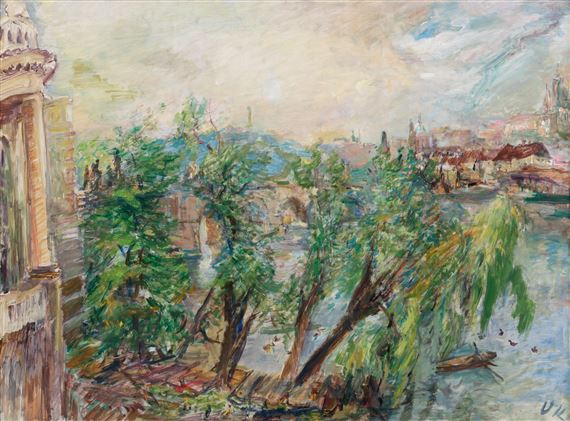 Prague – View from the Monastery of the Knights of the Cross with a Red Star by Oskar Kokoschka, 1934
