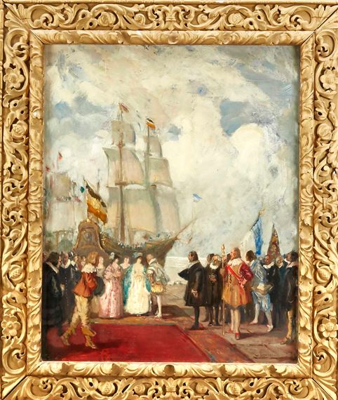 High reception at the harbor in the style of the 16th century by Walter Geffcken