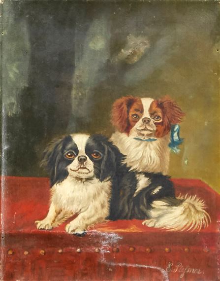 Bildnis zweier Hunde - E. Plessner
