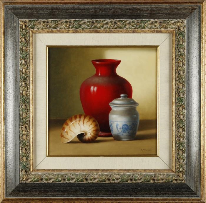 The red vase by Antonio Nunziante