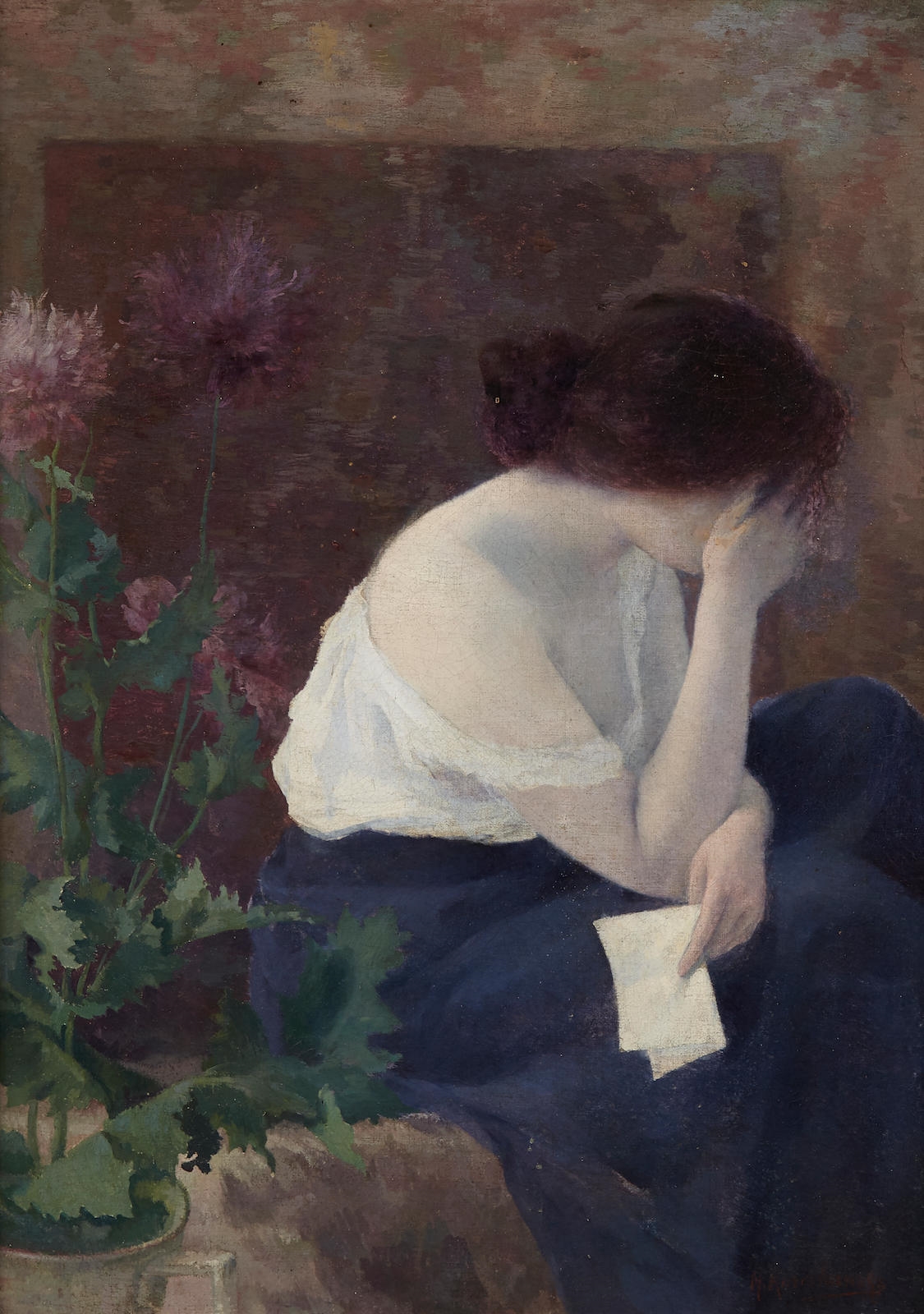 Artwork by Michel Korochansky, News from afar, Made of oil on canvas