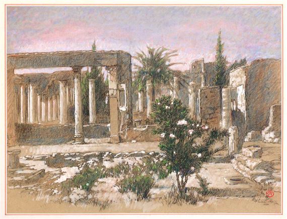 The Ruin of Old Building by Lee Man Fong, 1950