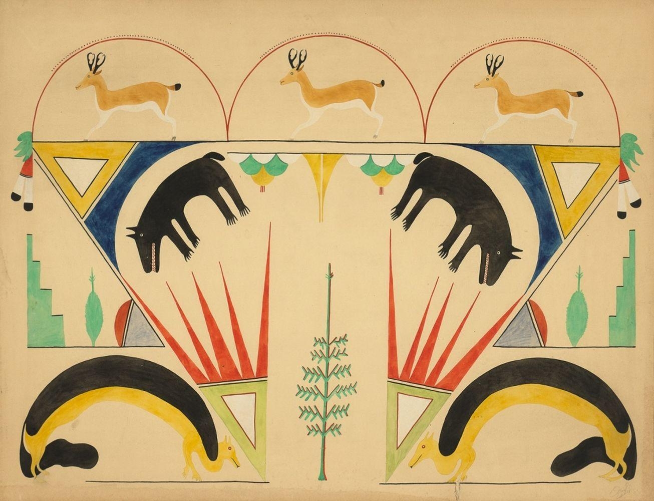 Artwork by Abel Sanchez, Untitled, Made of watercolor on paper